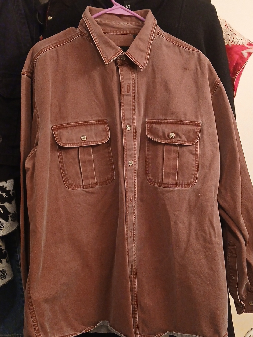 RedHead Rust Colored (Red)Twill Button-Up Shirt/shirt Jacket. Sz.xl
